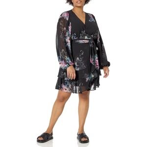 NWT | City Chic Ottilie Dress Romantic | Dark Roses | Size 20